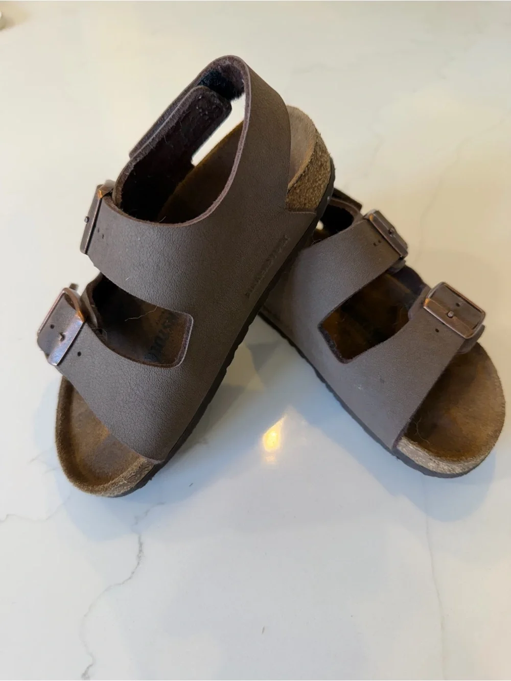 Birkenstock Kids Brown Double-Buckle Sandals